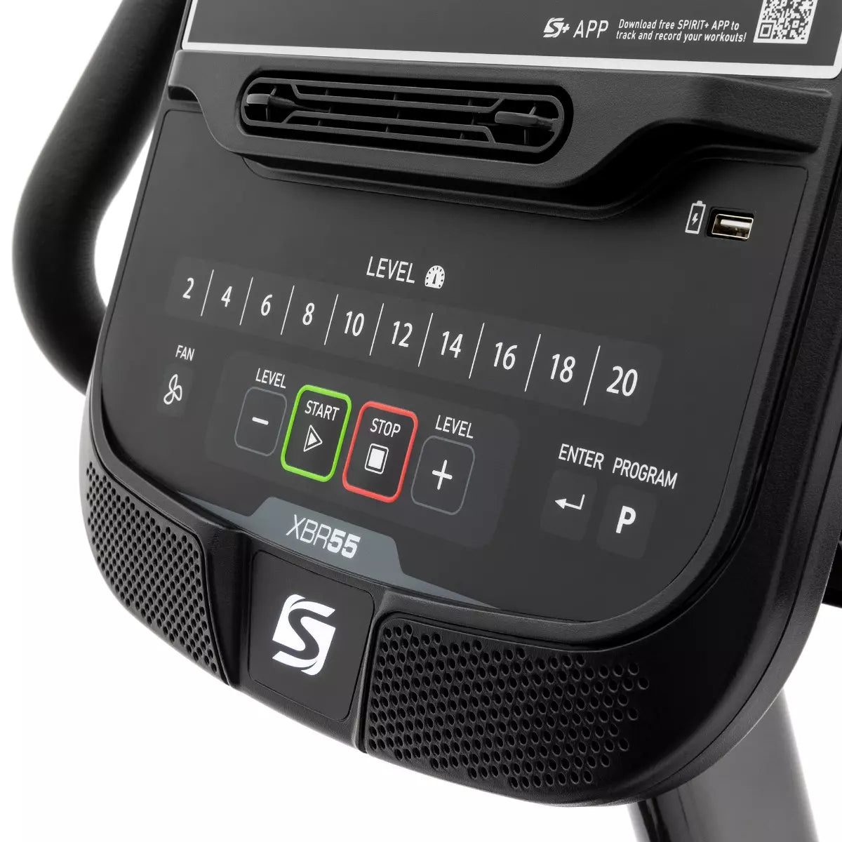 Spirit XBU55 Upright Bike V2024 Spirit Bike; Upright xbr55_wr_xbr55_buttons-right_jpg
