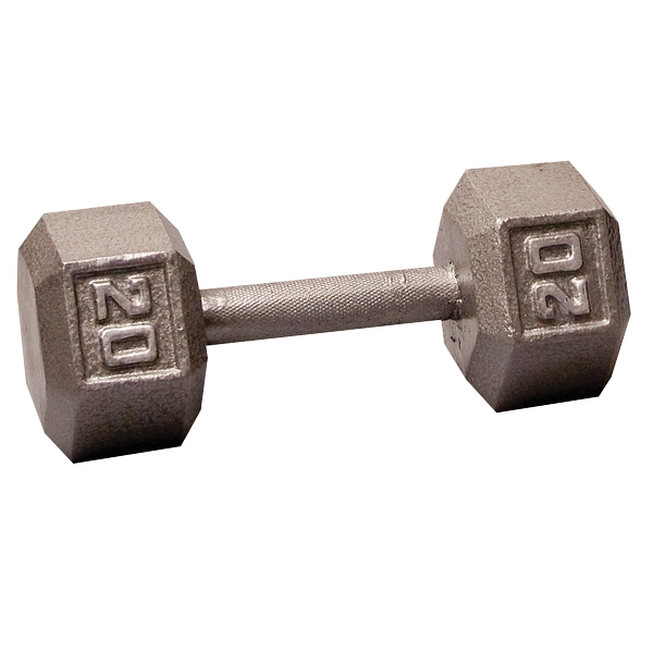 Body Solid Iron Hex Standard Dumbbell Gray