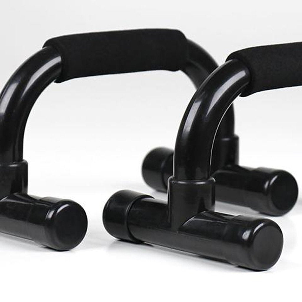 Push Up Bars Sculpt and strengthen abs, pecs, triceps and upper arms Versatile design accommodates front, close and wide grips. Also accommodates reverse dips Handles are all foam covered for comfort and a secure grip The feet have capped ends to protect floors from scrapes