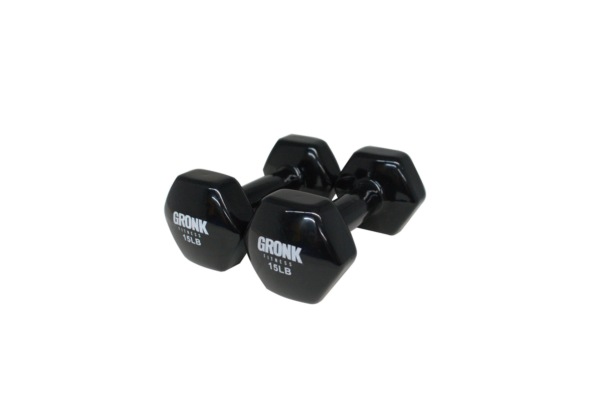 Gronk Fitness Vinyl Hex Dumbbells 15 lb Gronk Fitness Products Variant(s) - LBWeight 9841e84f-f108-f011-8426-0afff11ba501_1212-G1_.