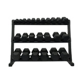 Body-Solid Hex Dumbbell Set with Rack (SDRS550 with 6002-G1)