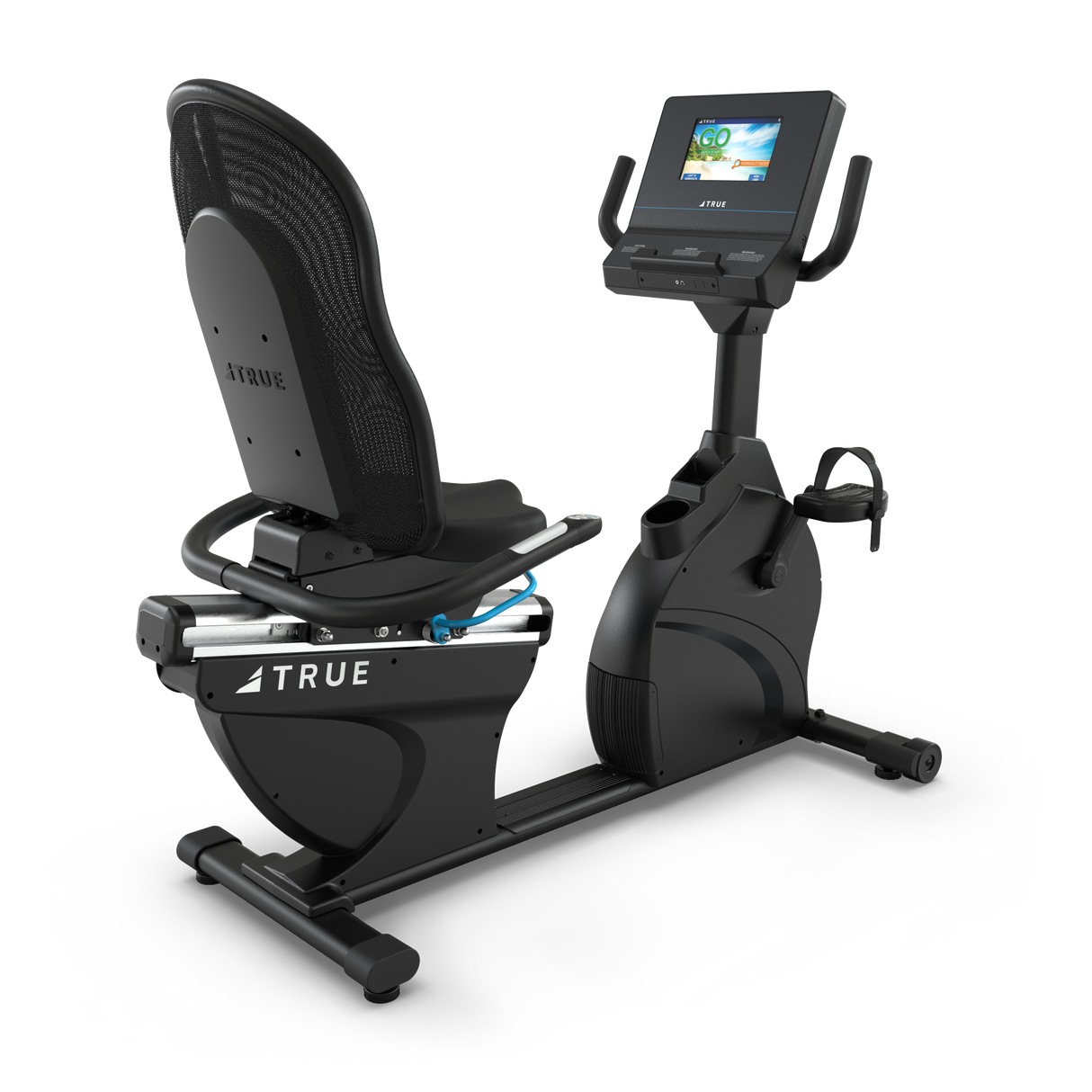 True Performance Series Recumbent Bike | Black TRUE Bike; Recumbent RR1-0A-35-Performance-Recumbent-Bike-rear-3_4-9in