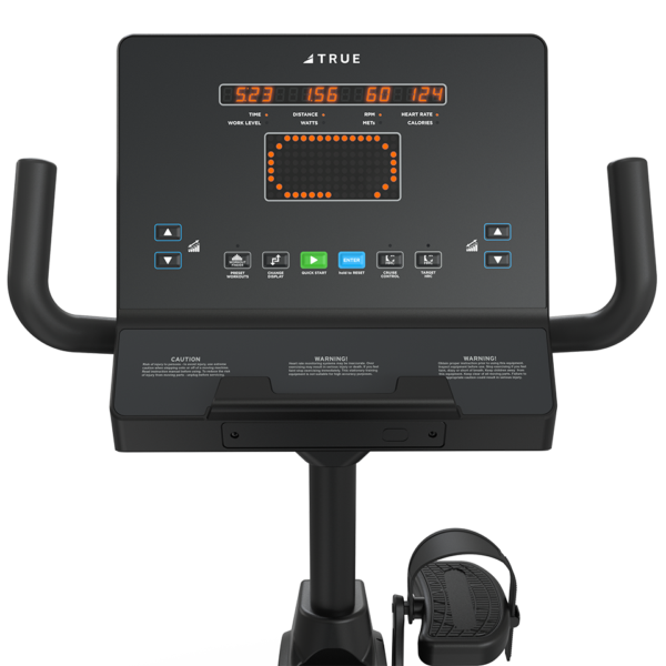 True Performance Series Recumbent Bike | Black TRUE Bike; Recumbent RR1-0A-35-Performance-Recumbent-Bike-user-view-LED_960-600x600