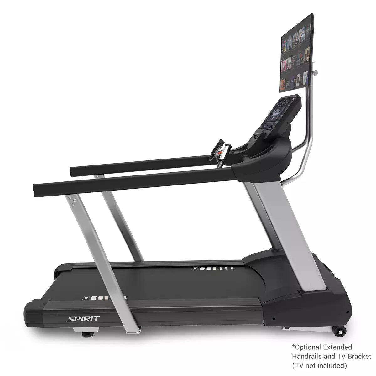 Spirit CT800 Treadmill | Black Spirit Treadmill; Commercial Frame Residential r_side_view_tv_jpg_45183a3e-0007-4888-b7bc-86526eff4437
