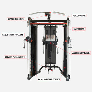 Inspire Fitness FT2 Functional Trainer Feature Call out infographic